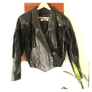 80s Fringe Leather Jacket